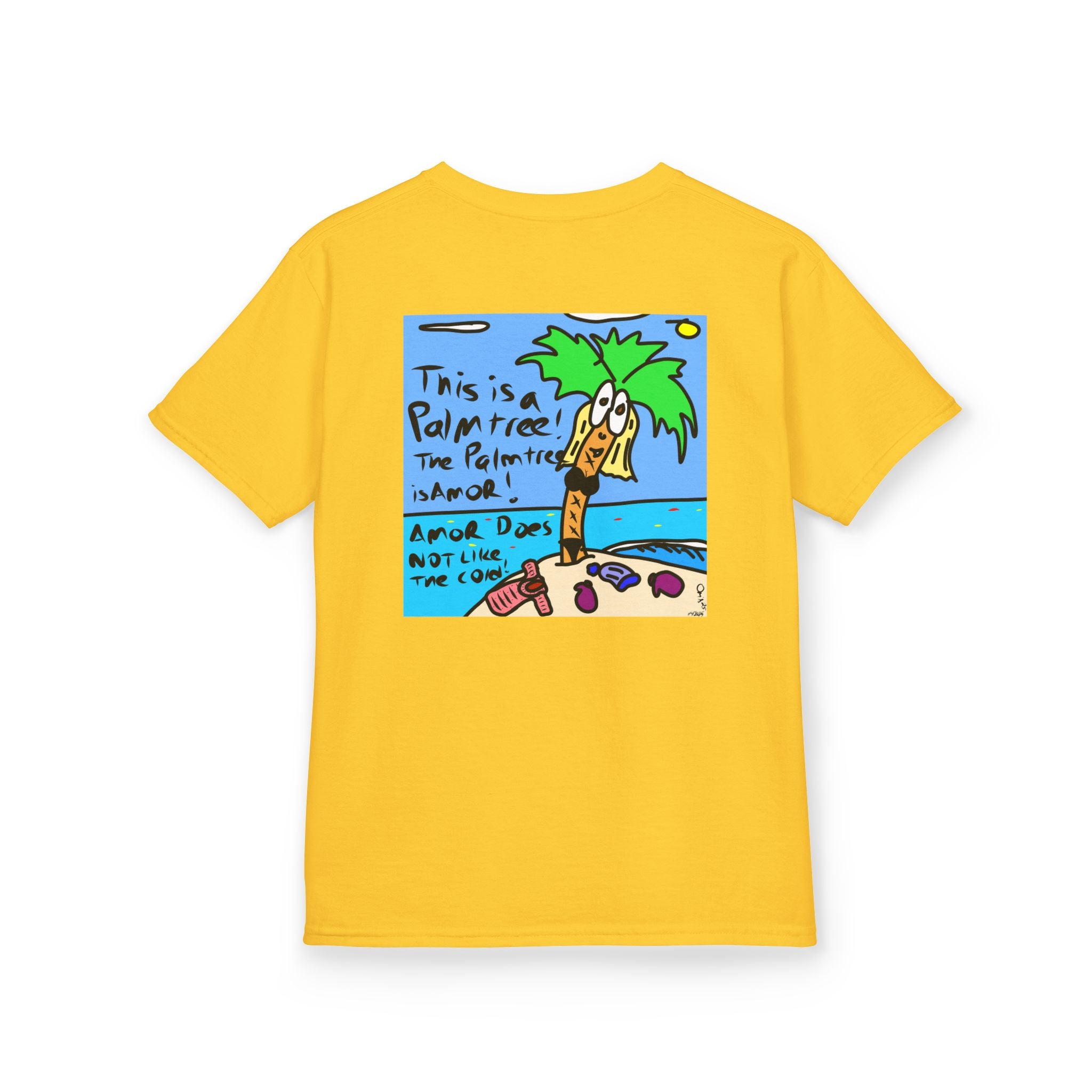 Amor the Palm Tree - Kids Unisex Garment-Dyed T-shirt