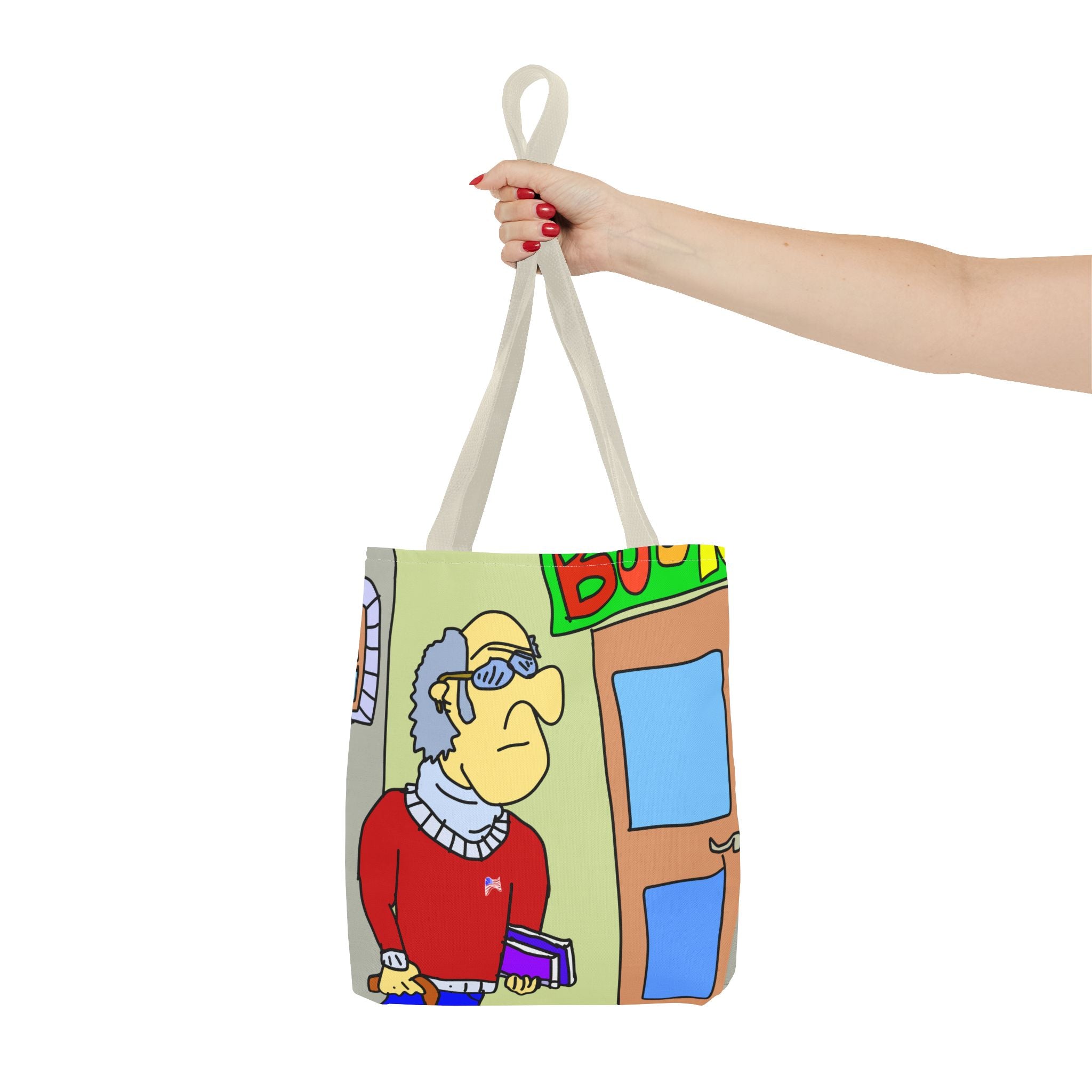 Time Traveling Bookstore George Tote Bag (AOP)