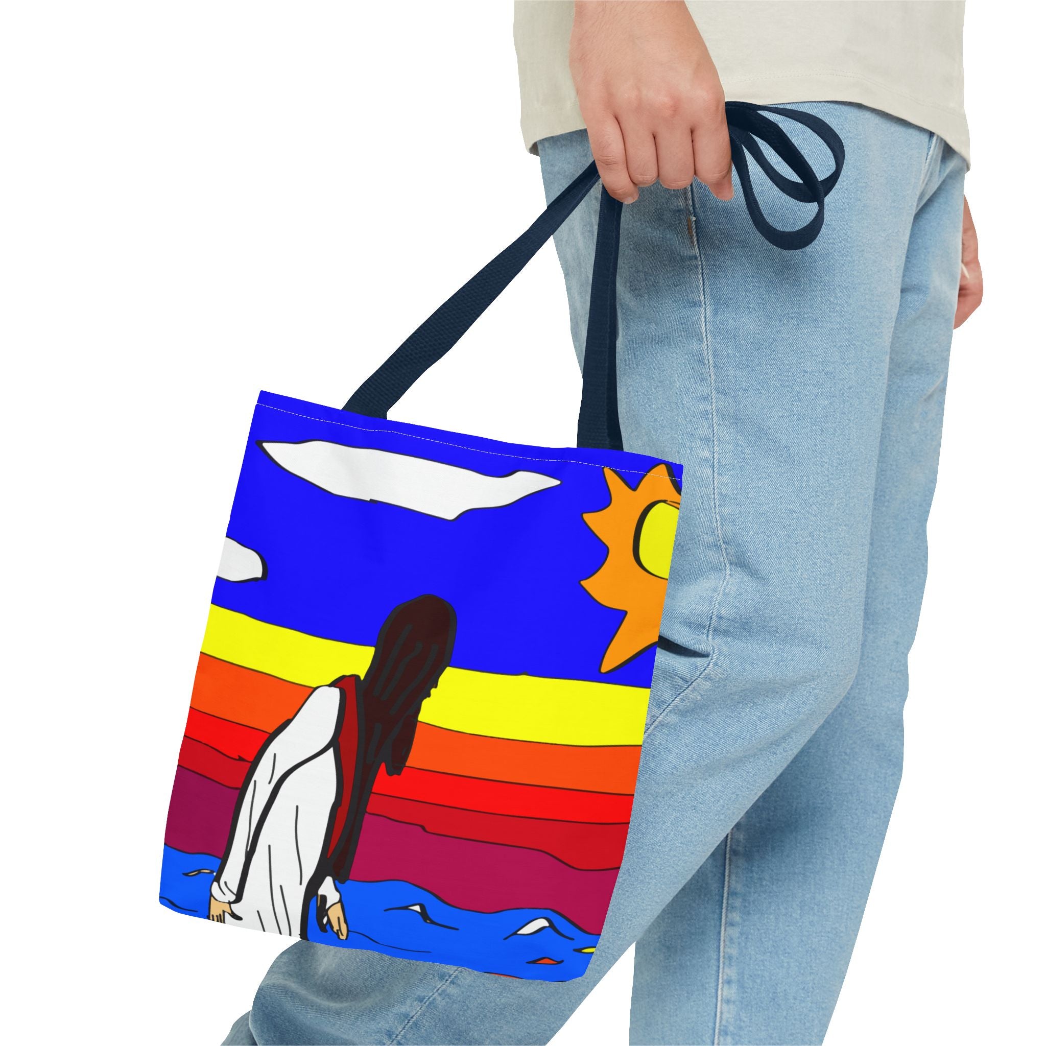 Jesus Surfs - Walks on Water - Tote Bag (AOP)