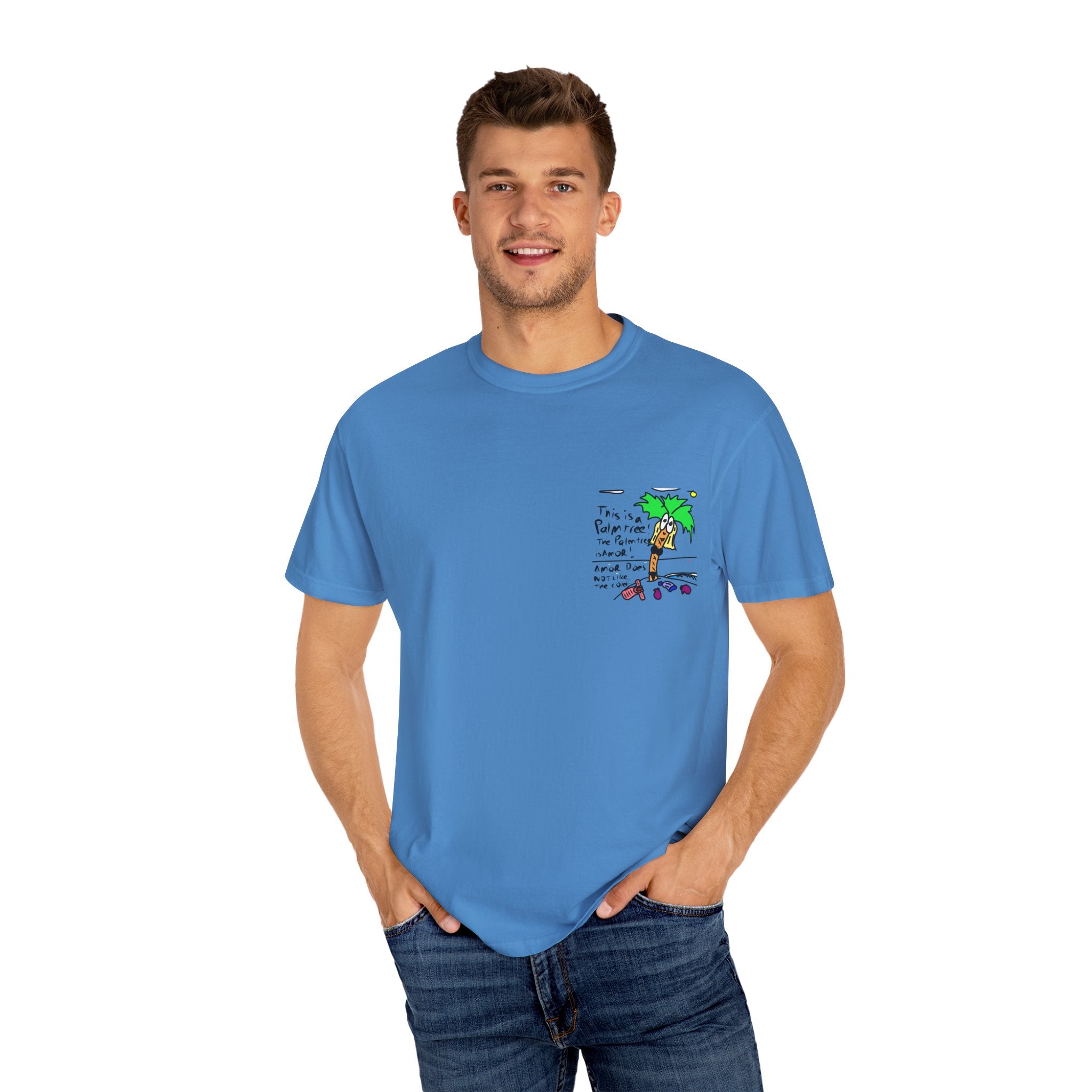 Amor the Palm Tree - Unisex Garment-Dyed T-shirt