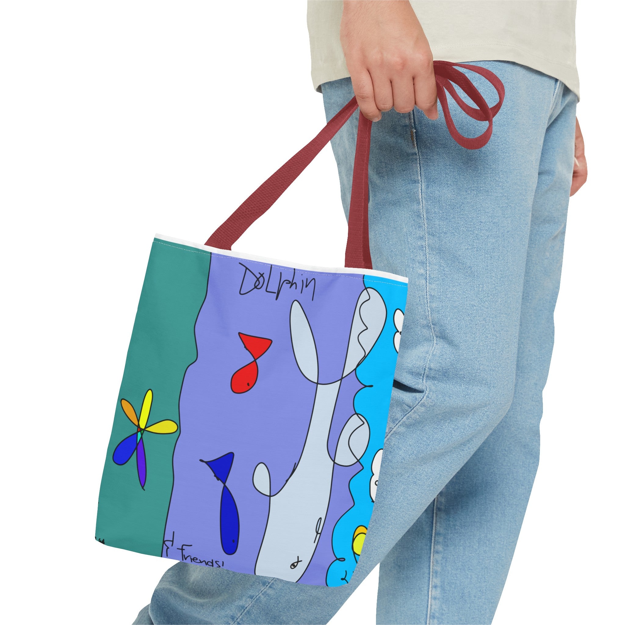 Dolphin & Friends Tote Bag (AOP)