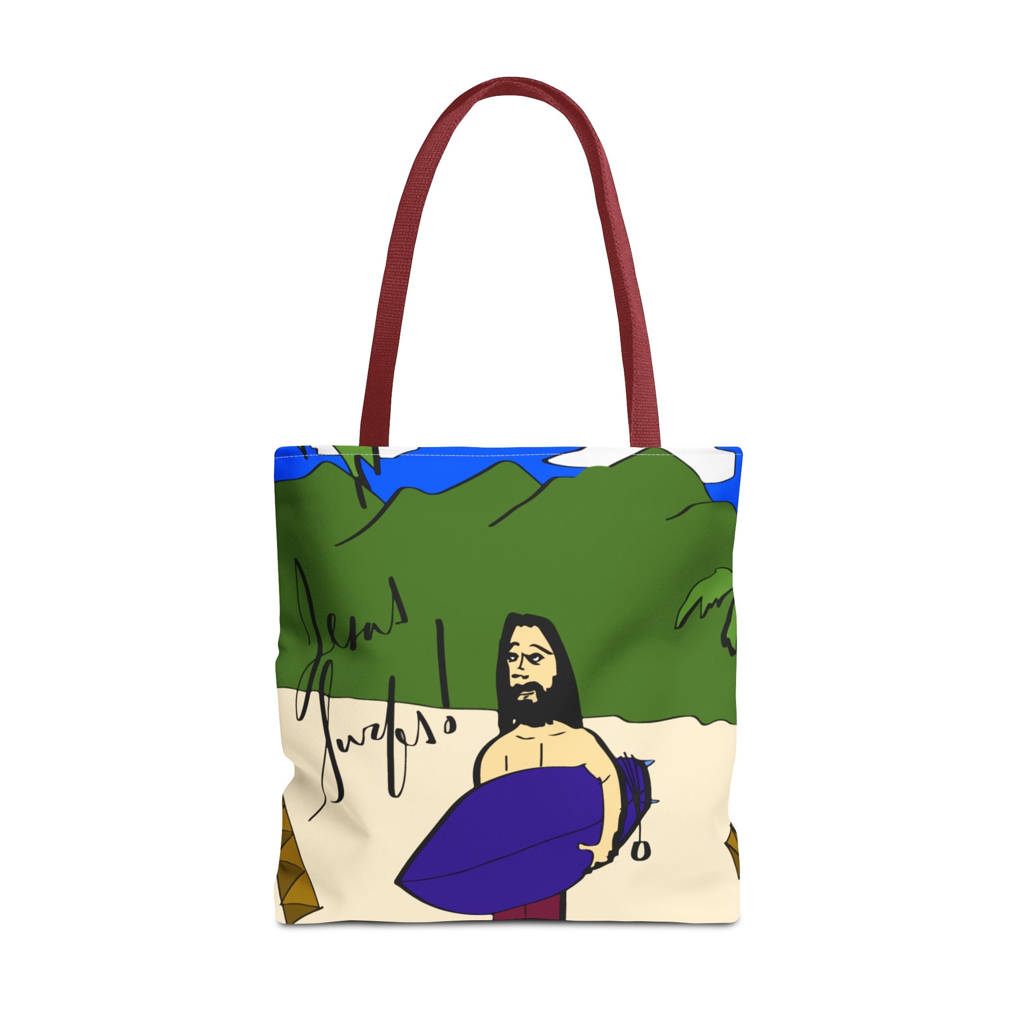 Jesus Surfs - Wave Check - Tote Bag (AOP)