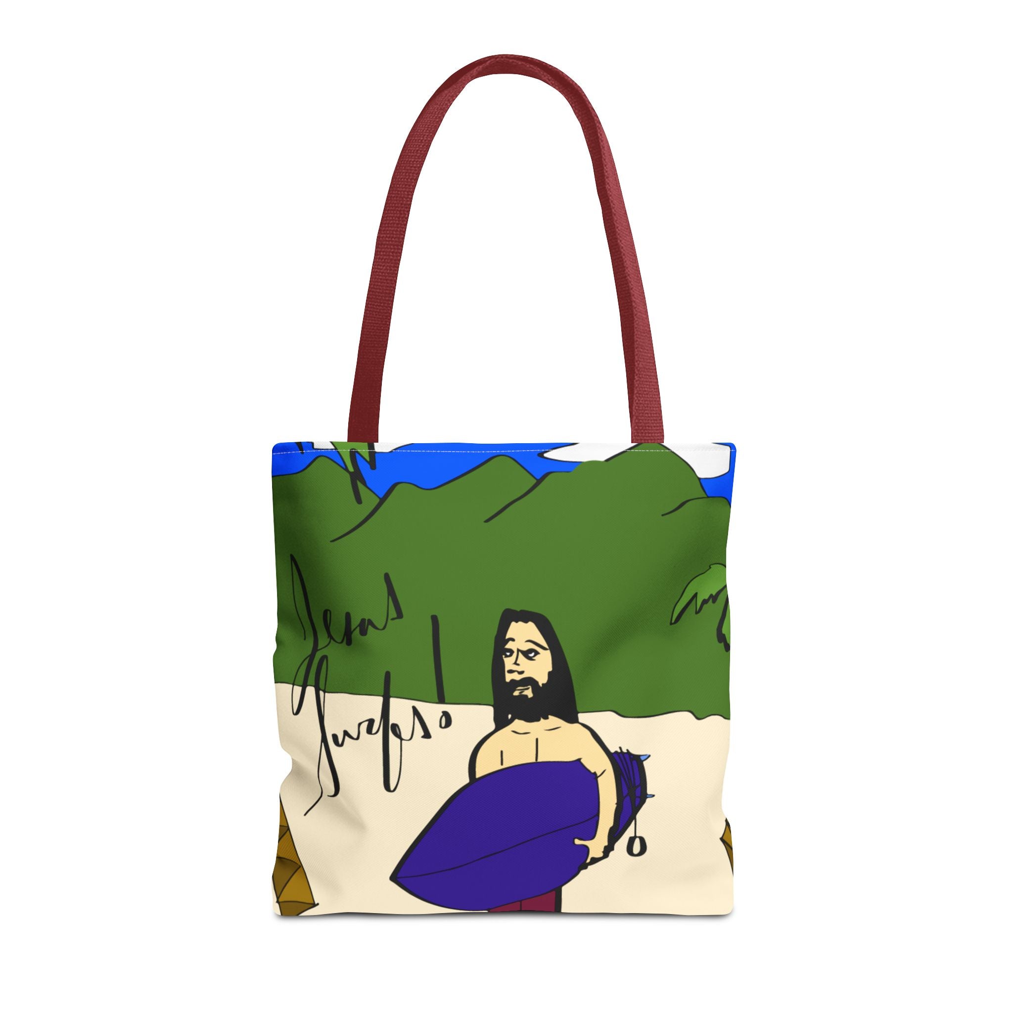 Jesus Surfs - Wave Check - Tote Bag (AOP)